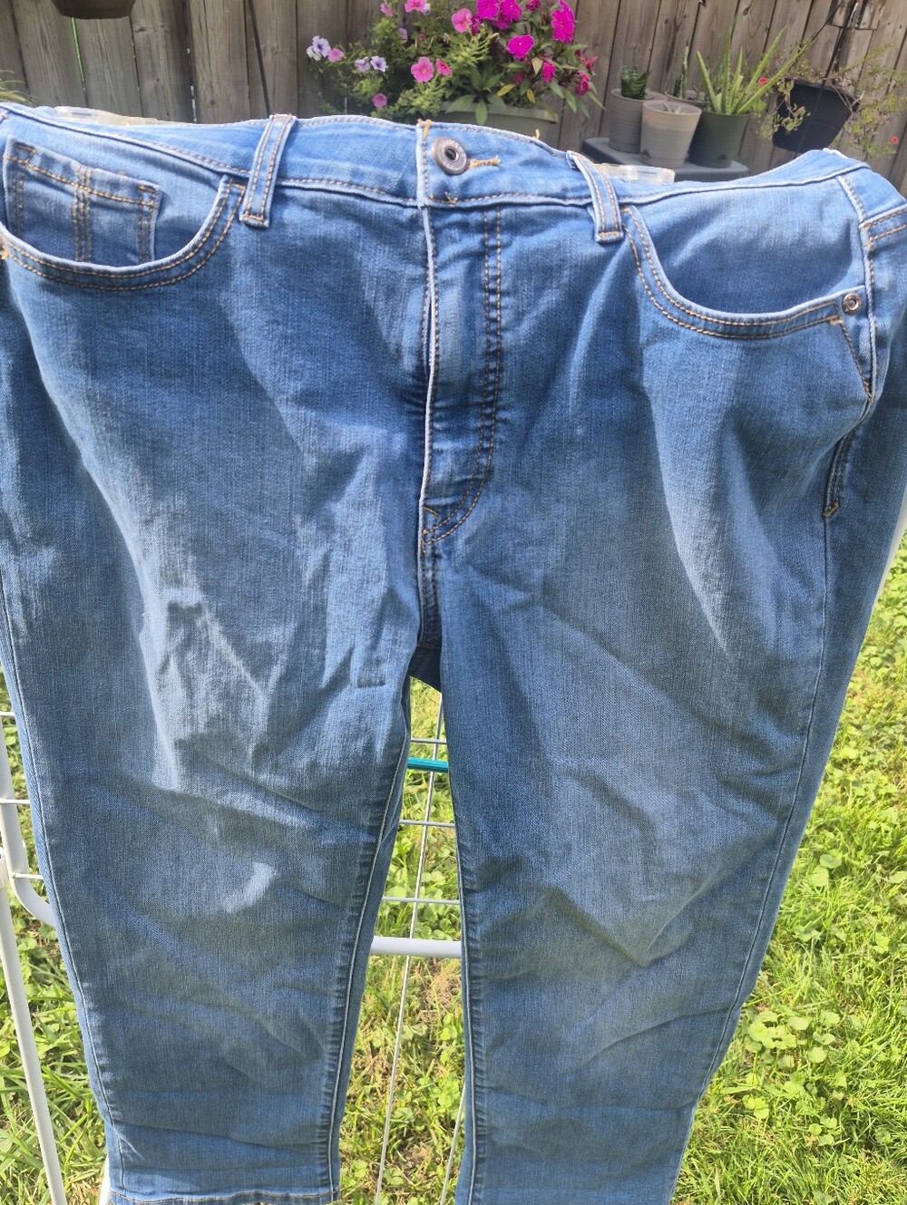 Santana Straight-Leg Jeans — Blue Wash